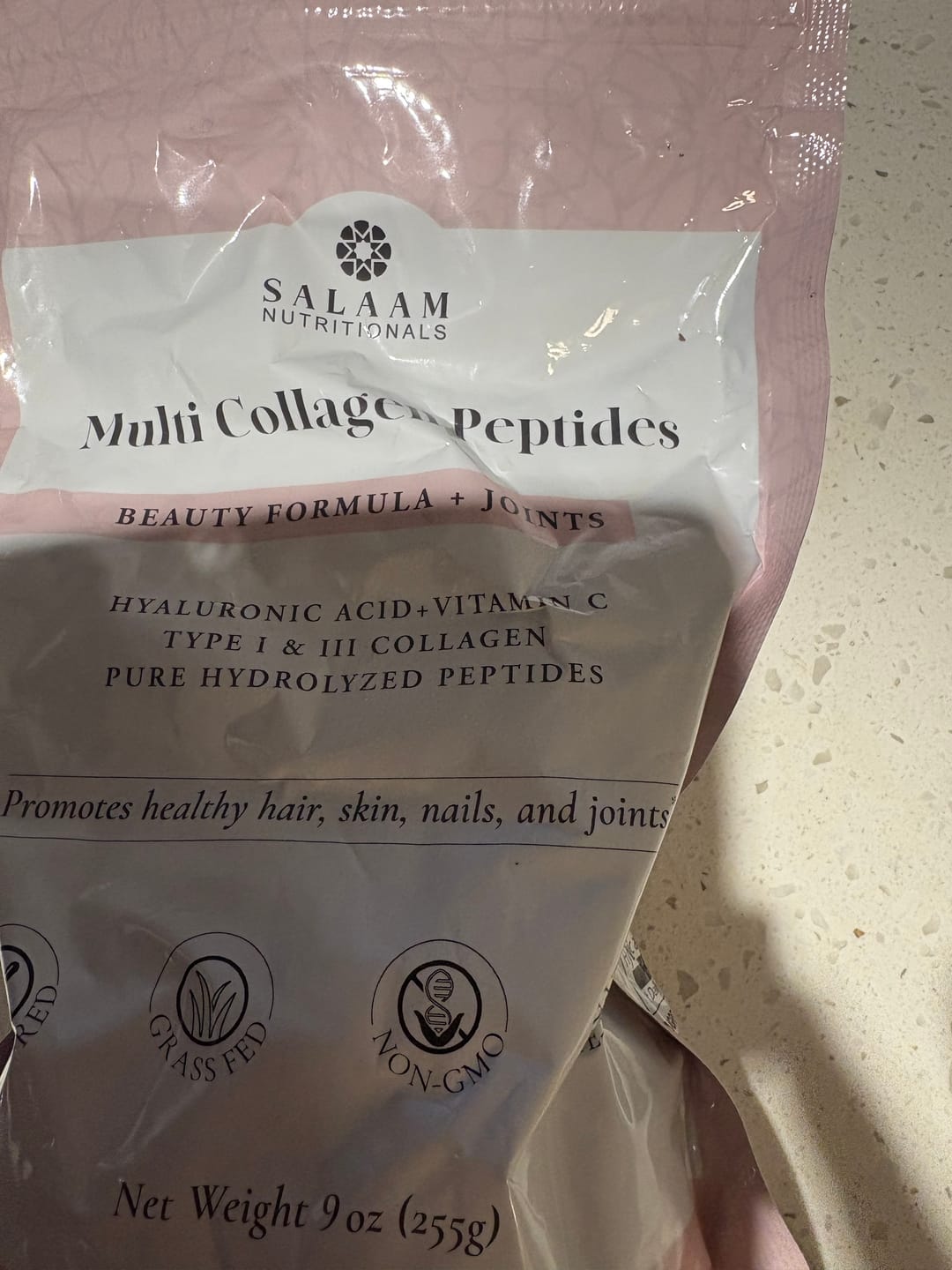 Customer photo review of Pure Halal Collagen Hydrolyzed Peptides Type 1 & 3 Powder - With Vitamin C & Hyaluronic Acid | Salaam Nutritionals