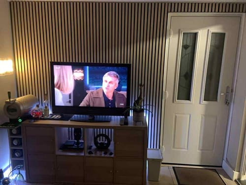 Customer photo review of Walnut Wood Panel | Luxury 3-Sided Wood Veneer