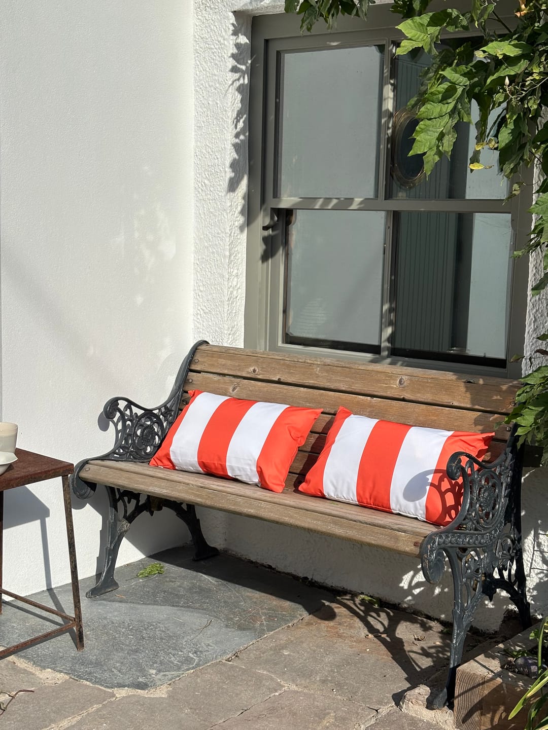 Customer photo review of Outdoor Garden Waterproof Rectangle Cushion - 3 Stripes
