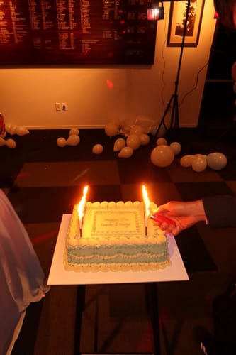 Customer photo review of classic sheet cake