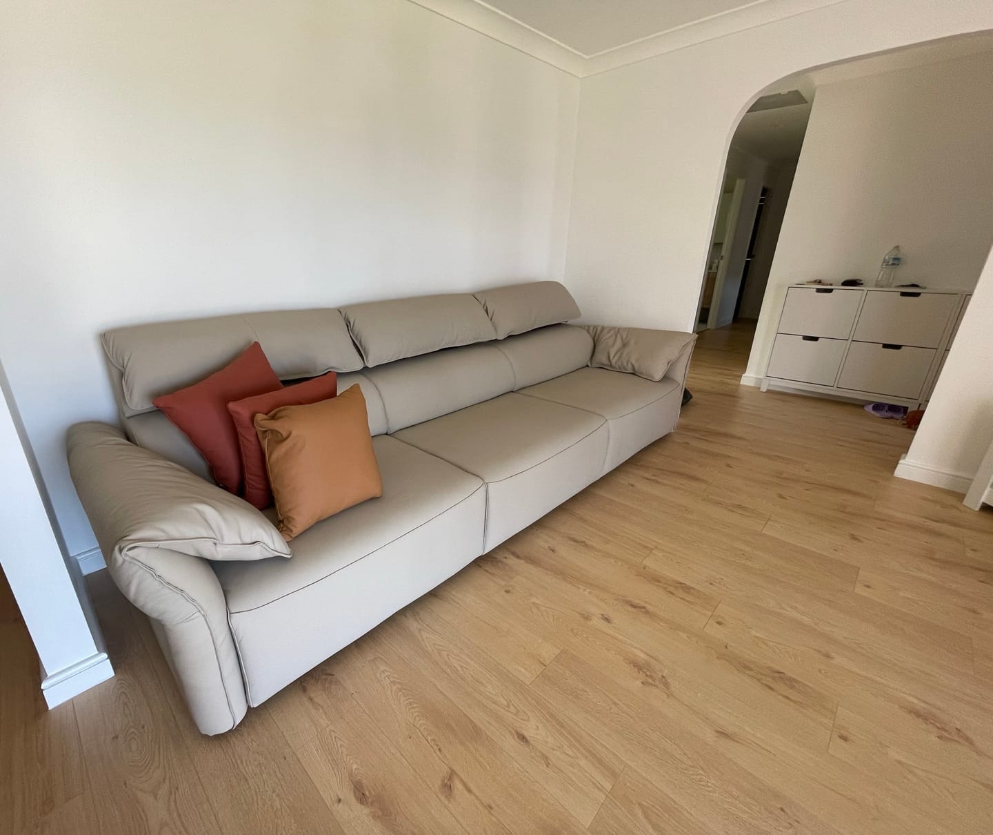 Customer photo review of Opulence 2.65M 3.5 Seat Electric Recliner Sofa Bed - Leather