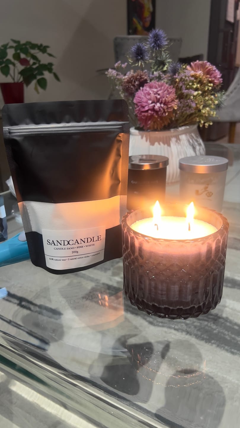 Customer photo review of Sand Candle • Fine • White
