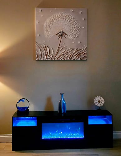 Customer photo review of Whispering Wishes – Dandelion Wall Art in Natural Beige