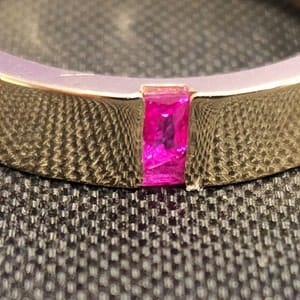 Customer photo review of Personalized Baguette Birthstone Bracelet