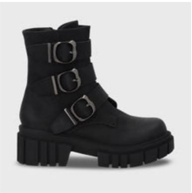 Customer photo review of Botin Plataforma Negro Mujer 35934