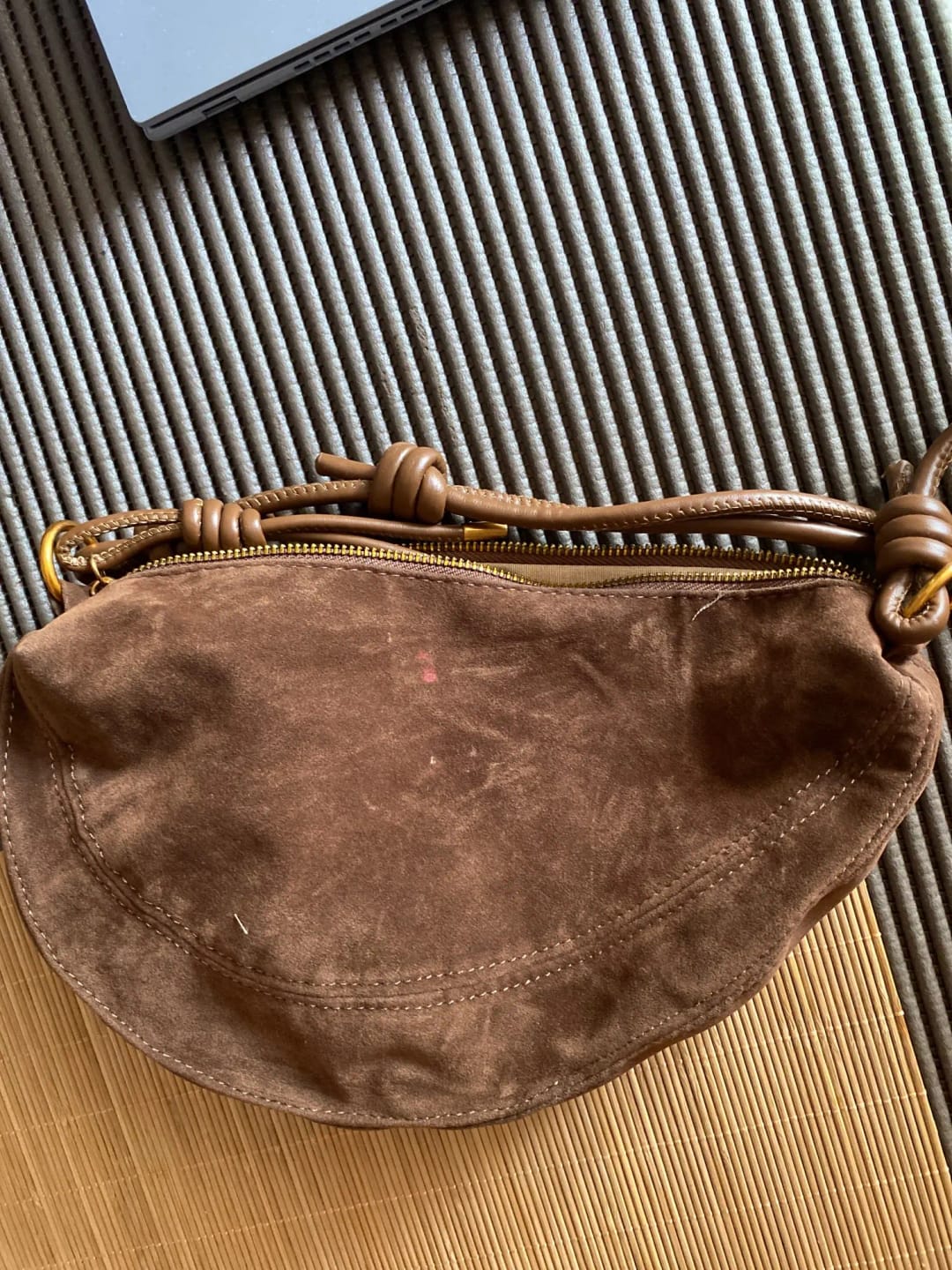 Customer photo review of Mary - Stylish Vegan Suede Shoulder Bag for Women, Trendy Crossbody Dumpling Design