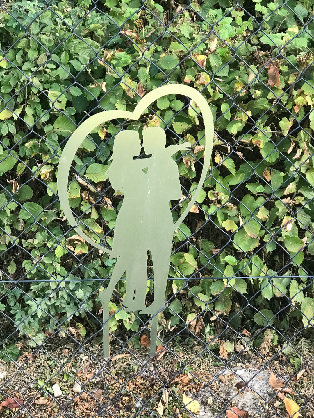 Customer photo review of Gartenstecker Liebespaar Herz