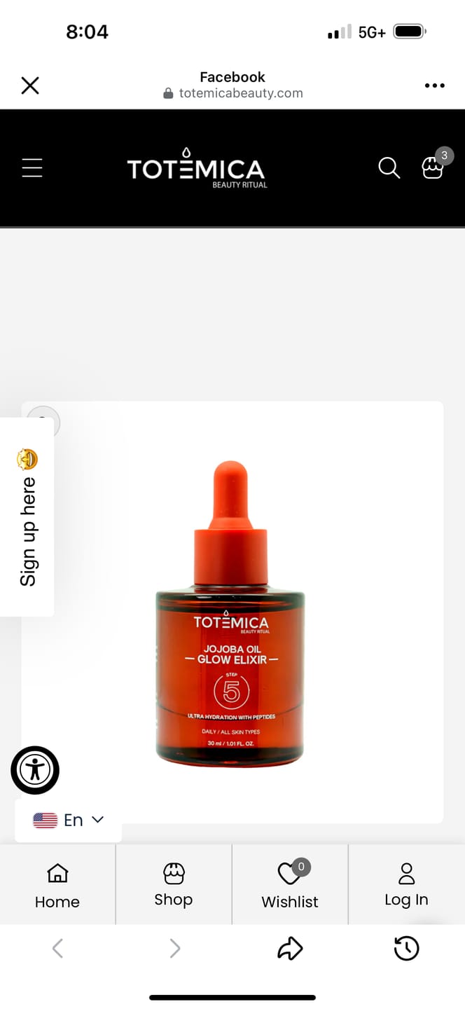 Customer photo review of Jojoba Oil Glow Elixir