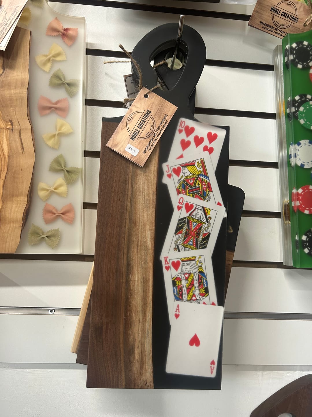 Customer photo review of 18x6.5x1" Small Organic Handle Charcuterie Board Silicone Mold