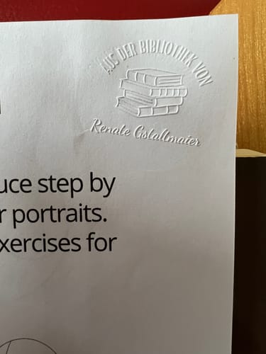 Customer photo review of Prägestempel personalisiert - Ex Libris Buchpräger für Papier (Verbi Virtus)