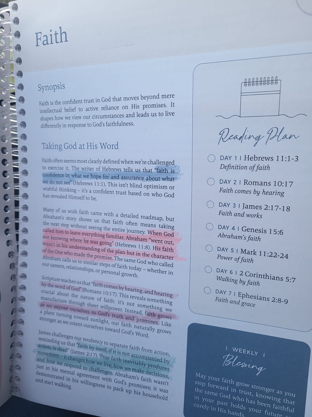Customer photo review of Spiral Bible™ Highlighter Pack