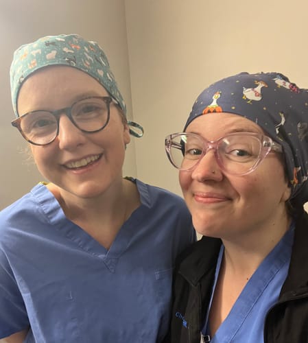 Customer photo review of DuoStyle Scrub Hat - Spooky Goose