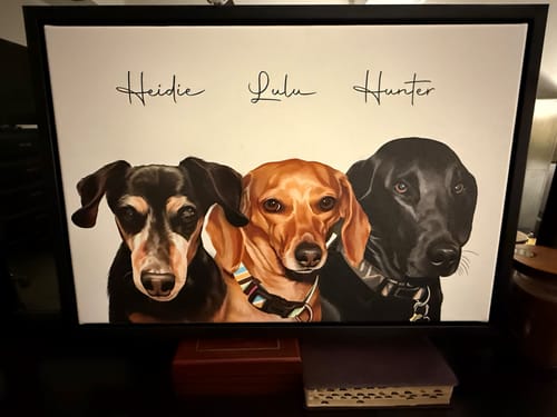 Customer photo review of Pet Art Canvas Wrap