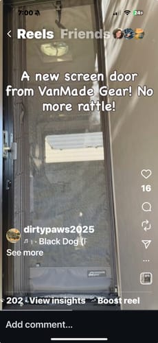 Customer photo review of Transit Ekko - Screen Door