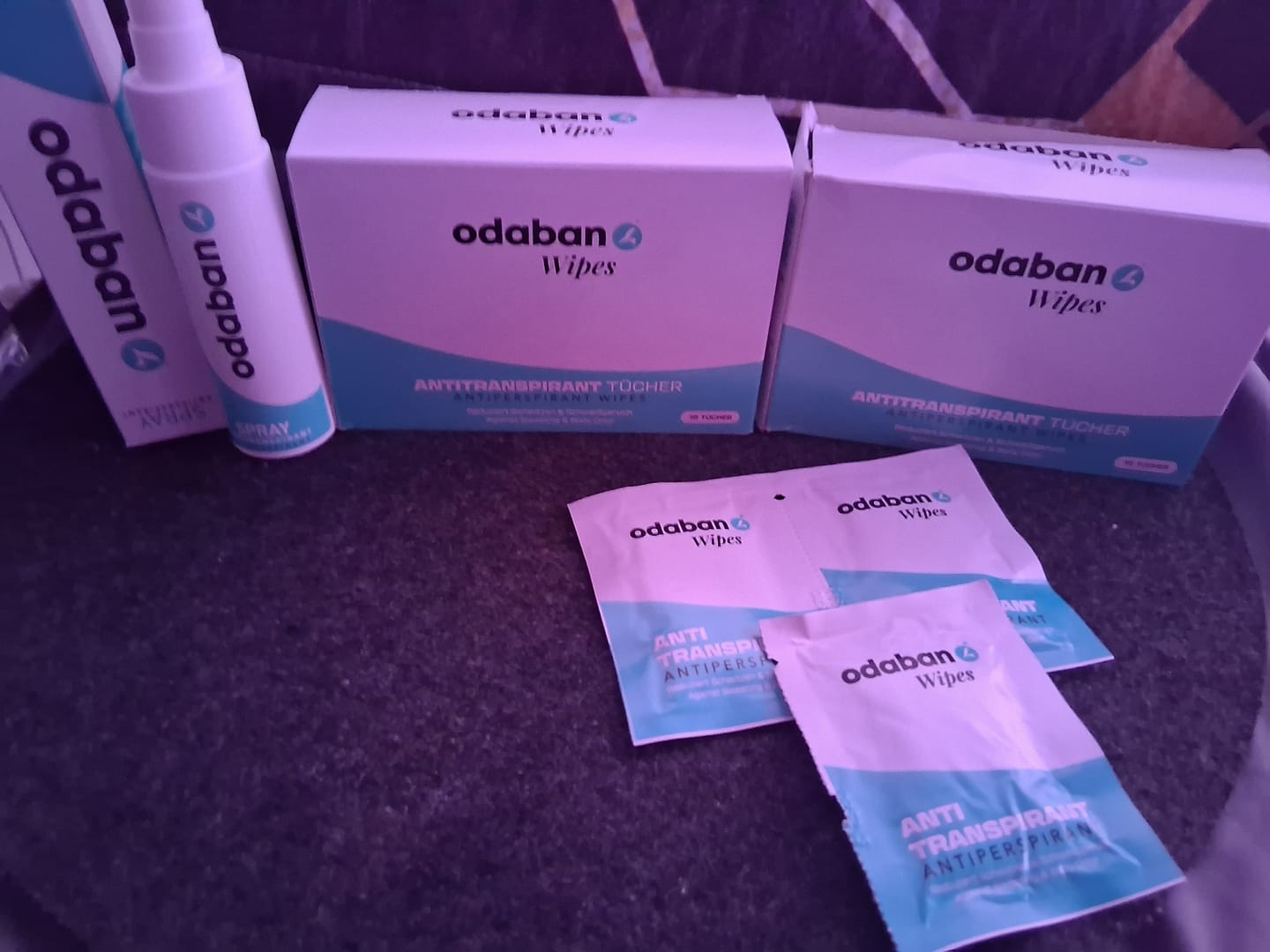 Customer photo review of odaban® Antitranspirant Wipes