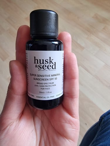Customer photo review of Super Sensitive Mineral Sunscreen SPF 50 (For Face)