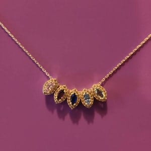 Customer photo review of Personalized Baguette Birthstone Bracelet