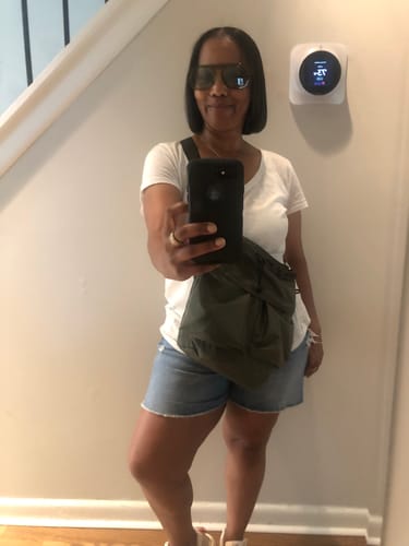 Customer photo review of Olives Nylon Drawstring Bag