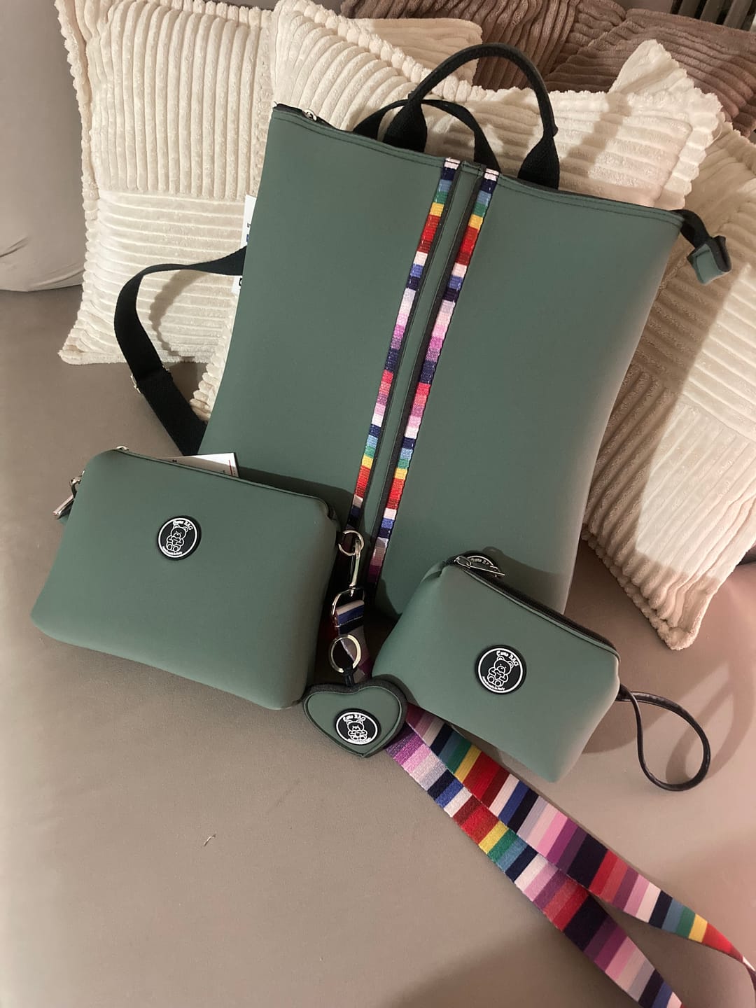 Customer photo review of TRIO | Zainetto + Pochette + Trousse