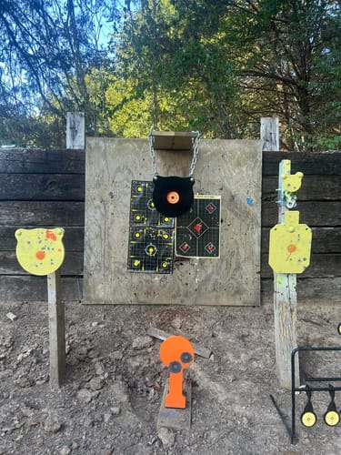 Customer photo review of 3/8" AR500 6" Classic Popper Steel Shooting Target