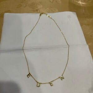 Customer photo review of Custom Spaced Multi Birthstone Bracelet