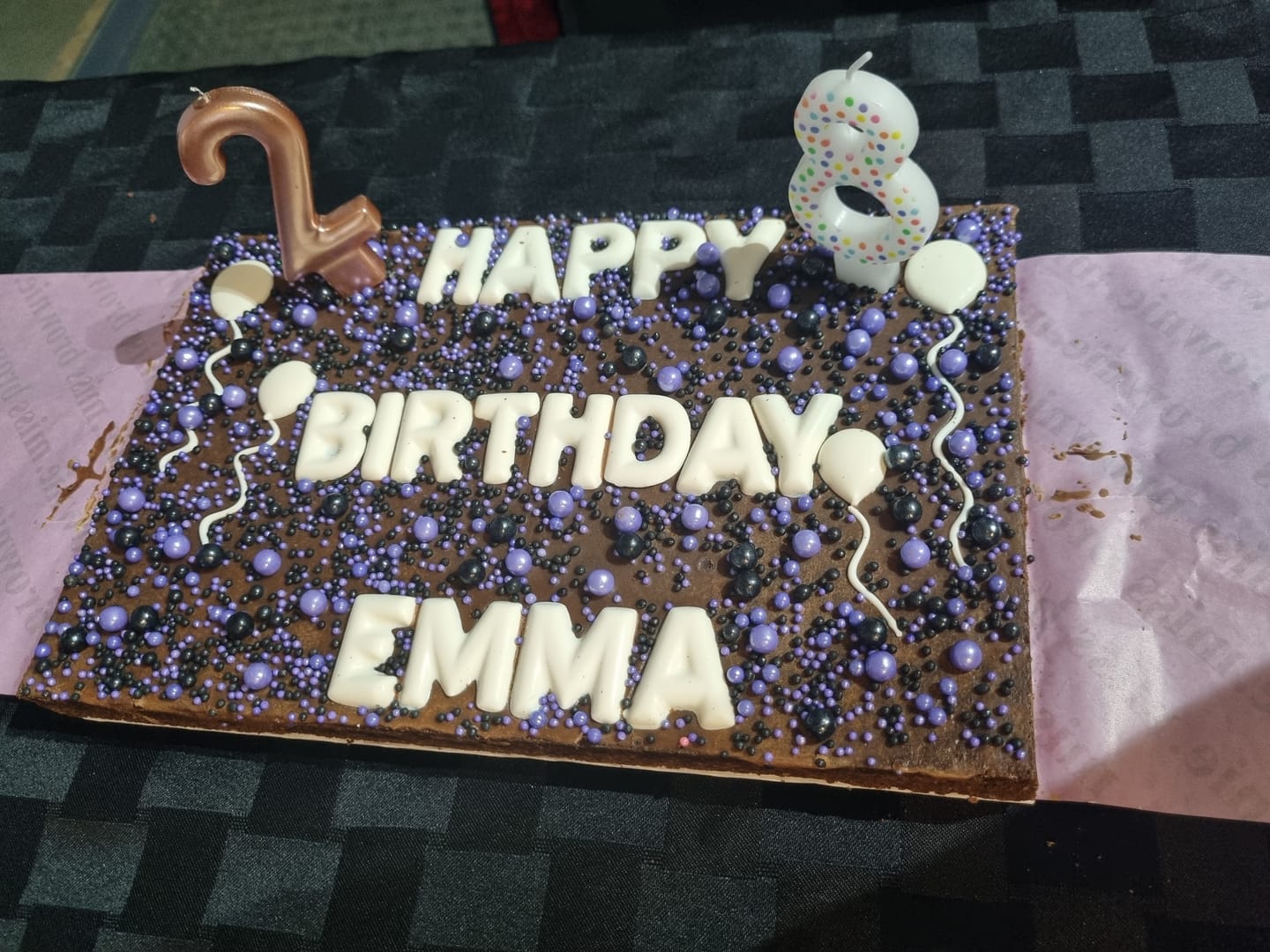 Customer photo review of Custom Birthday Brownie