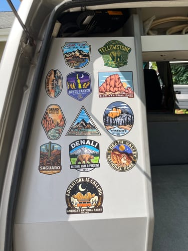 Customer photo review of Adventure is Calling Sticker