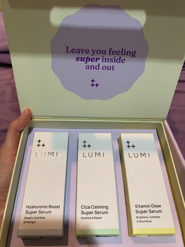 Customer photo review of Super Serum Trio