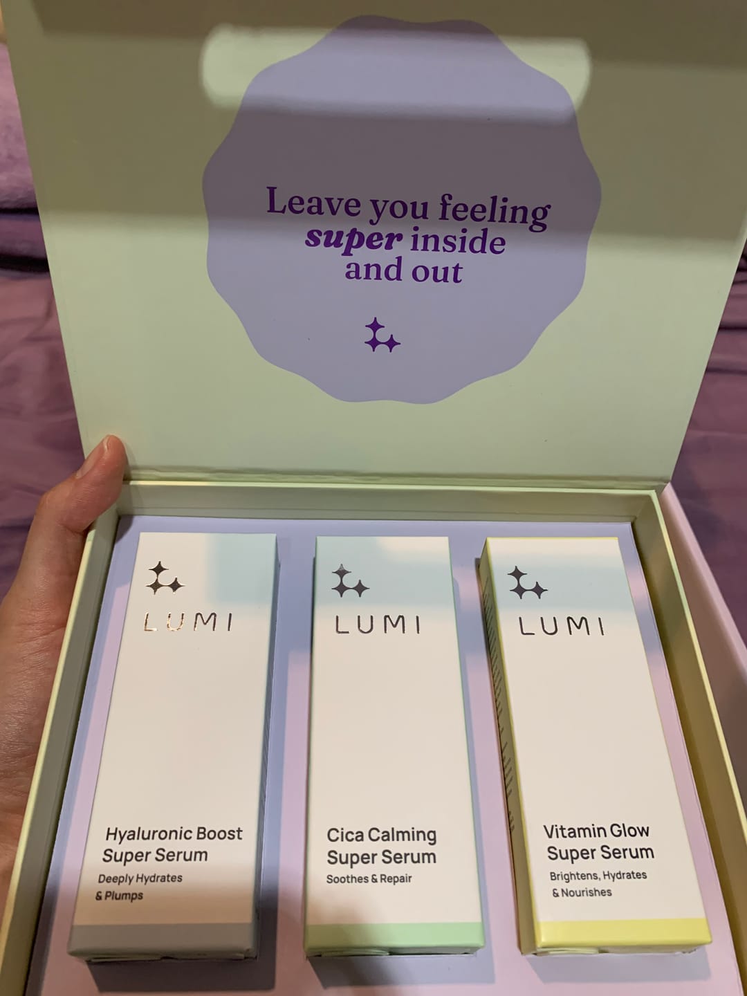 Customer photo review of Super Serum Trio