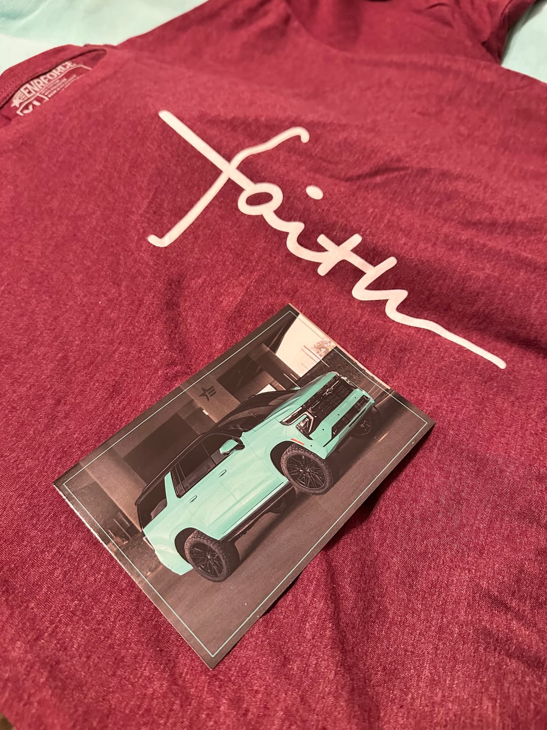 Customer photo review of Faith Cross Tee