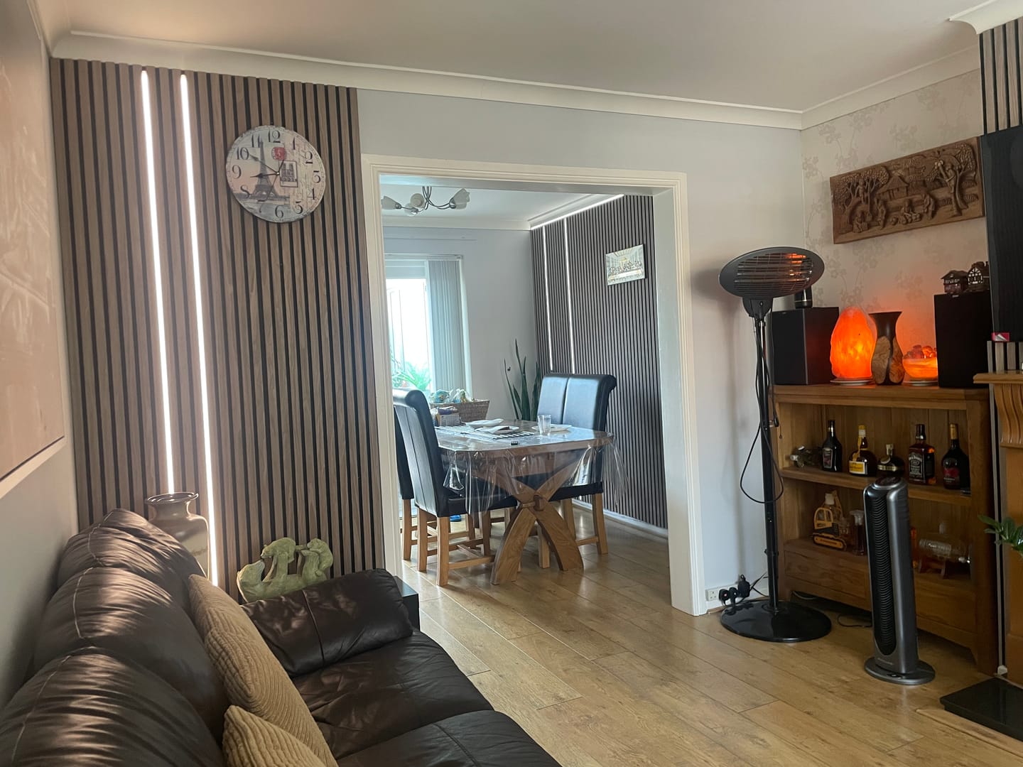 Customer photo review of LED Strip Lighting Kit For Slat Wall Panels – 2-Pack