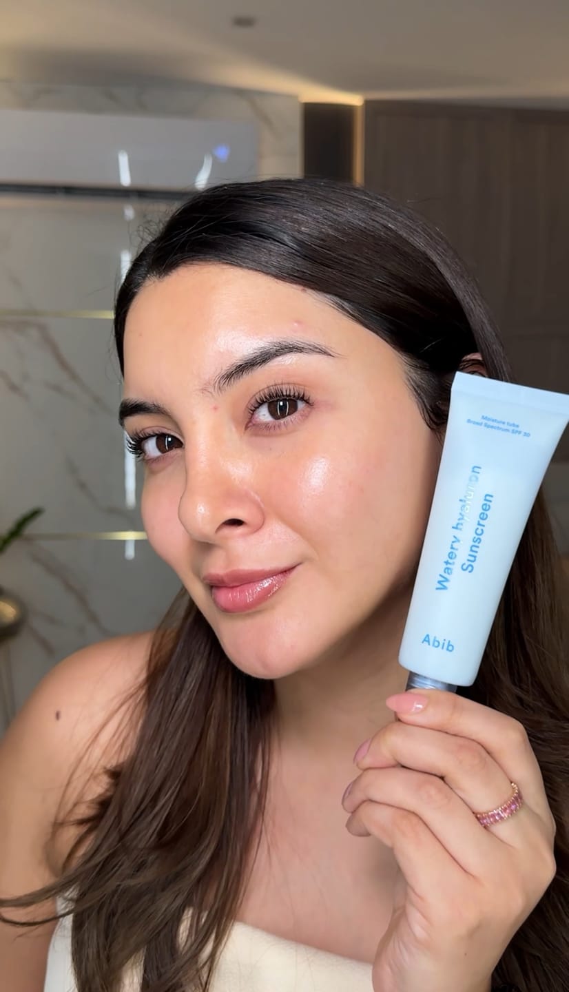Customer photo review of Watery hyaluron sunscreen Moisture tube