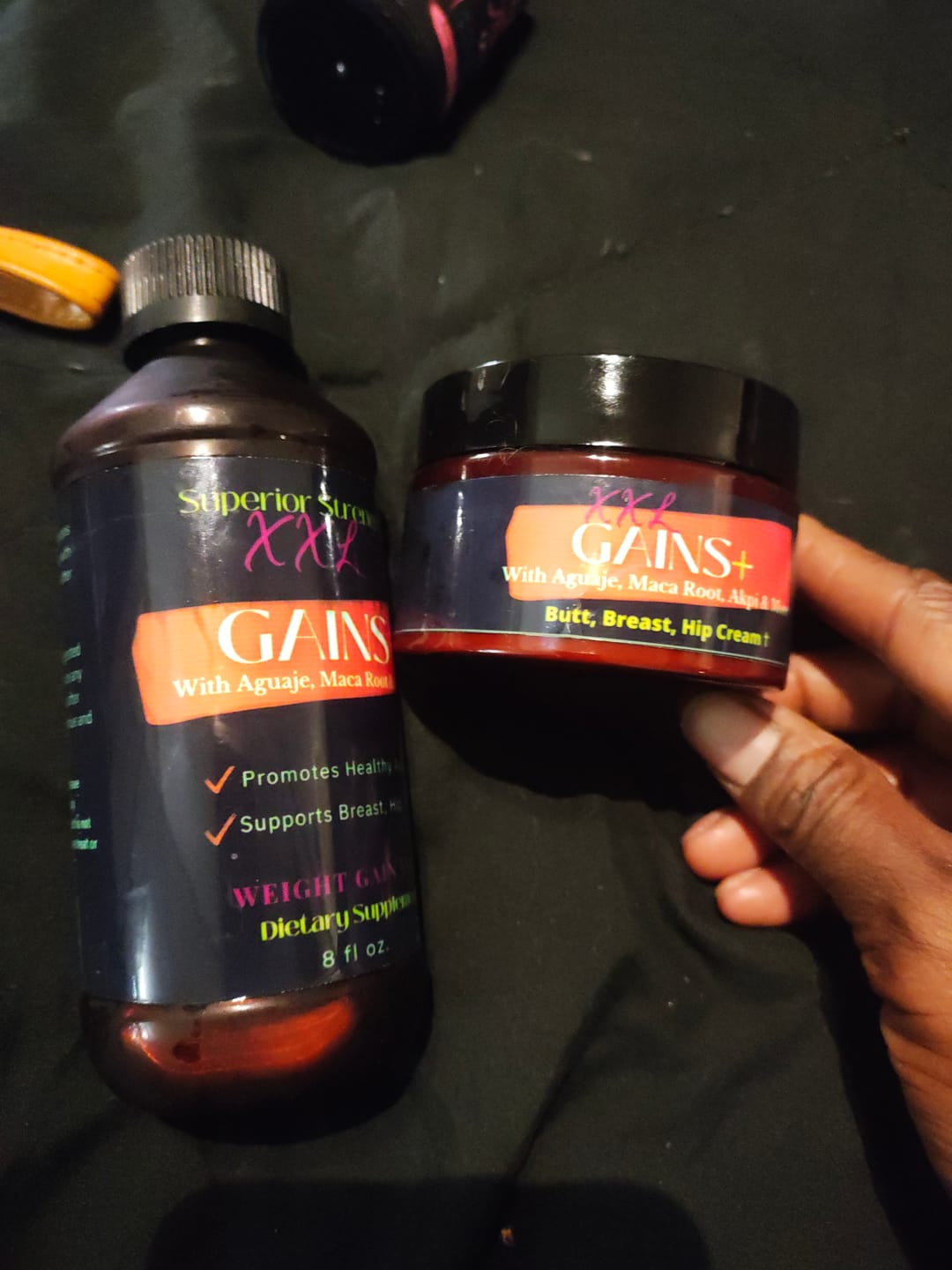 Customer photo review of XXL+ Enhancement Cream & Weight Gain Syrup – Natural Booty, Breast, Hips