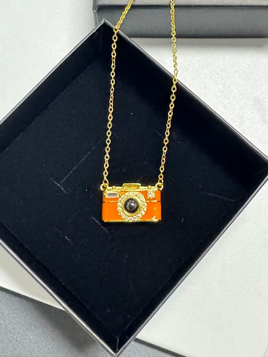 Customer photo review of Custom Camera Projection Photo Necklace