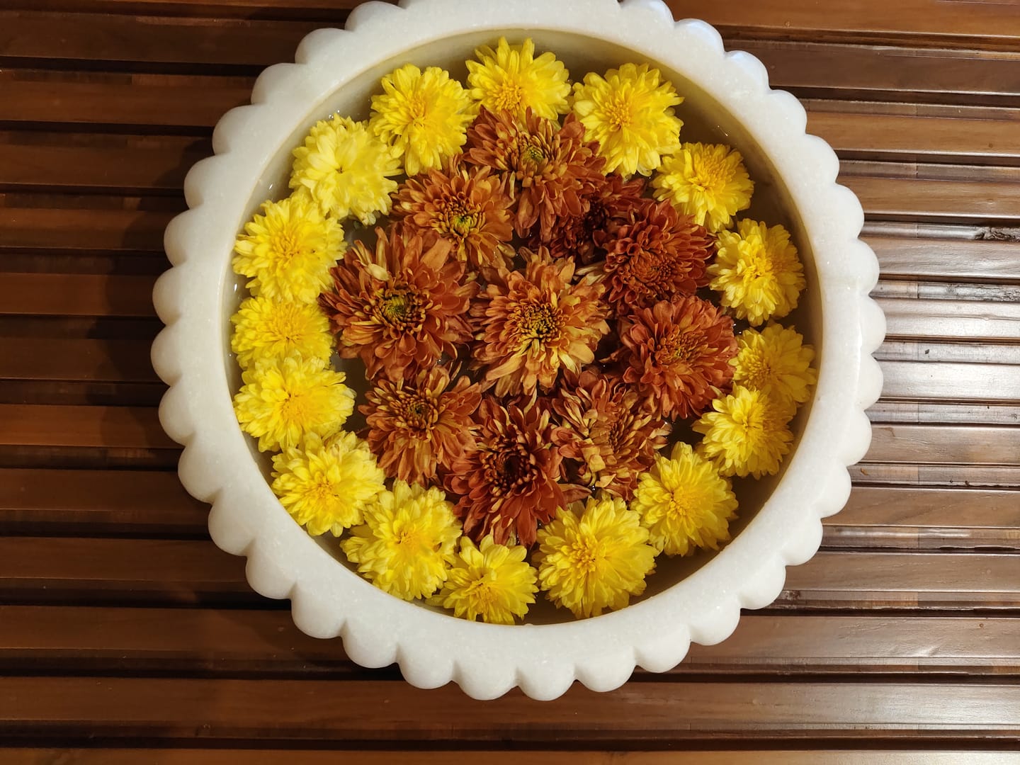 Customer photo review of Marble Urli White - Handicraft Bazaar