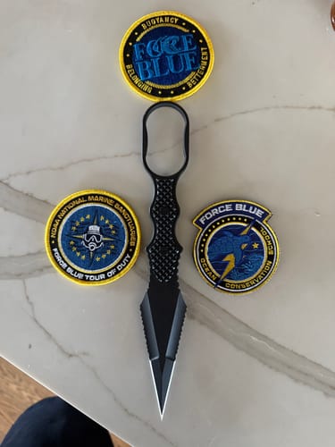 Customer photo review of Skallywag Tactical x Force Blue Riptide Spear Point