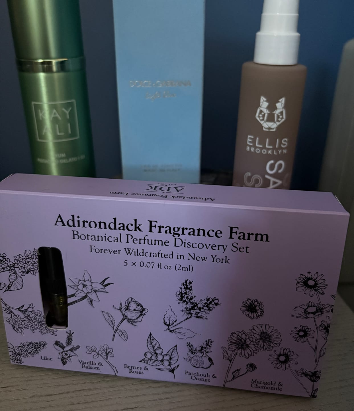 Customer photo review of Botanical Perfume Spray Discovery Set 0.07oz x 5