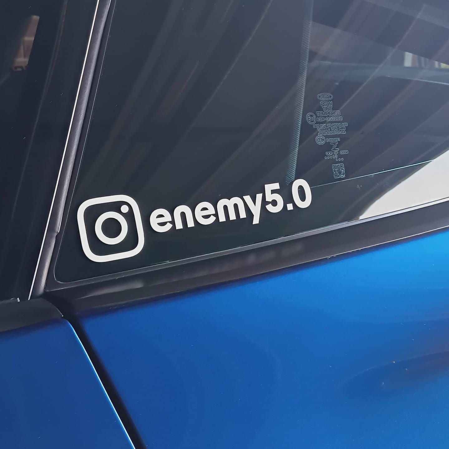 Customer photo review of Custom Instagram Name Sticker