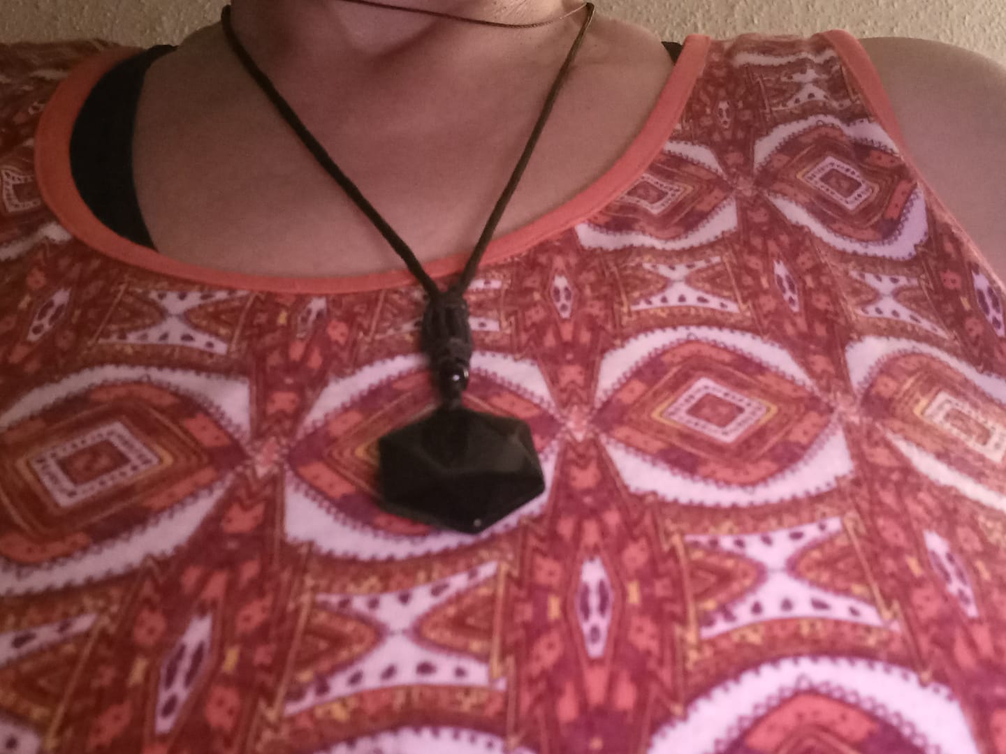 Customer photo review of Obsidian Halskette - Schutz Talisman