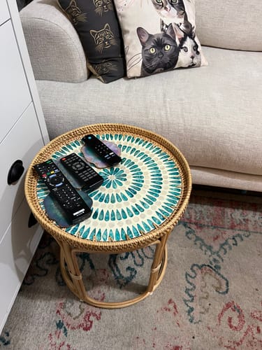 Customer photo review of Serene Rattan Table