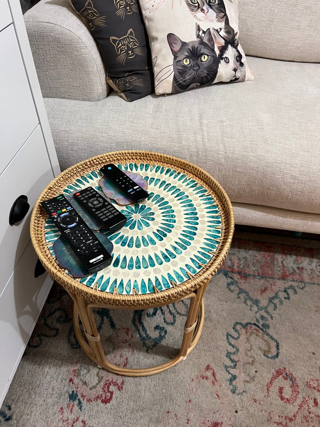 Customer photo review of Serene Rattan Table
