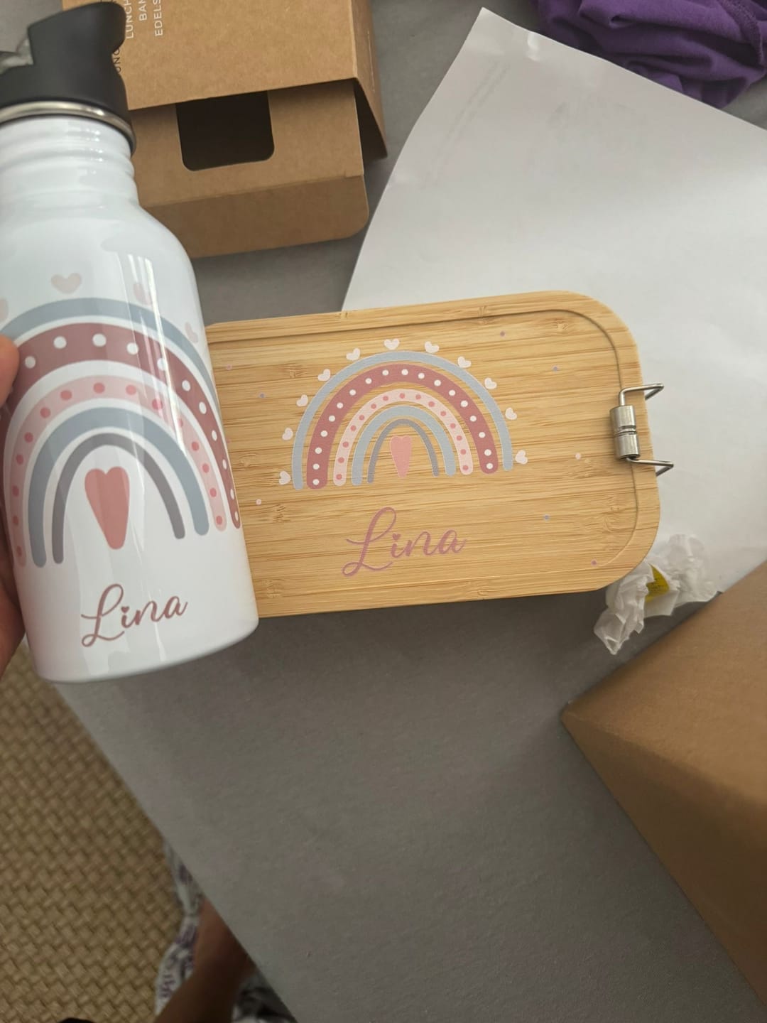 Customer photo review of Schulset & Kita Starterset: Brotdose mit Trinkflasche für Kinder
