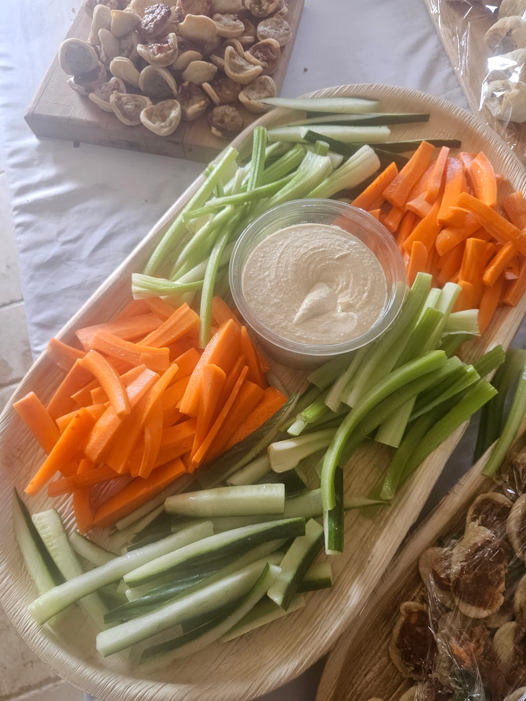 Customer photo review of Extra Large Oval Palm Leaf Platters | Eco-Friendly Serving Trays | Premium Party Platters