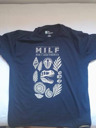 Customer photo review of Man I Love Fossils T-Shirt