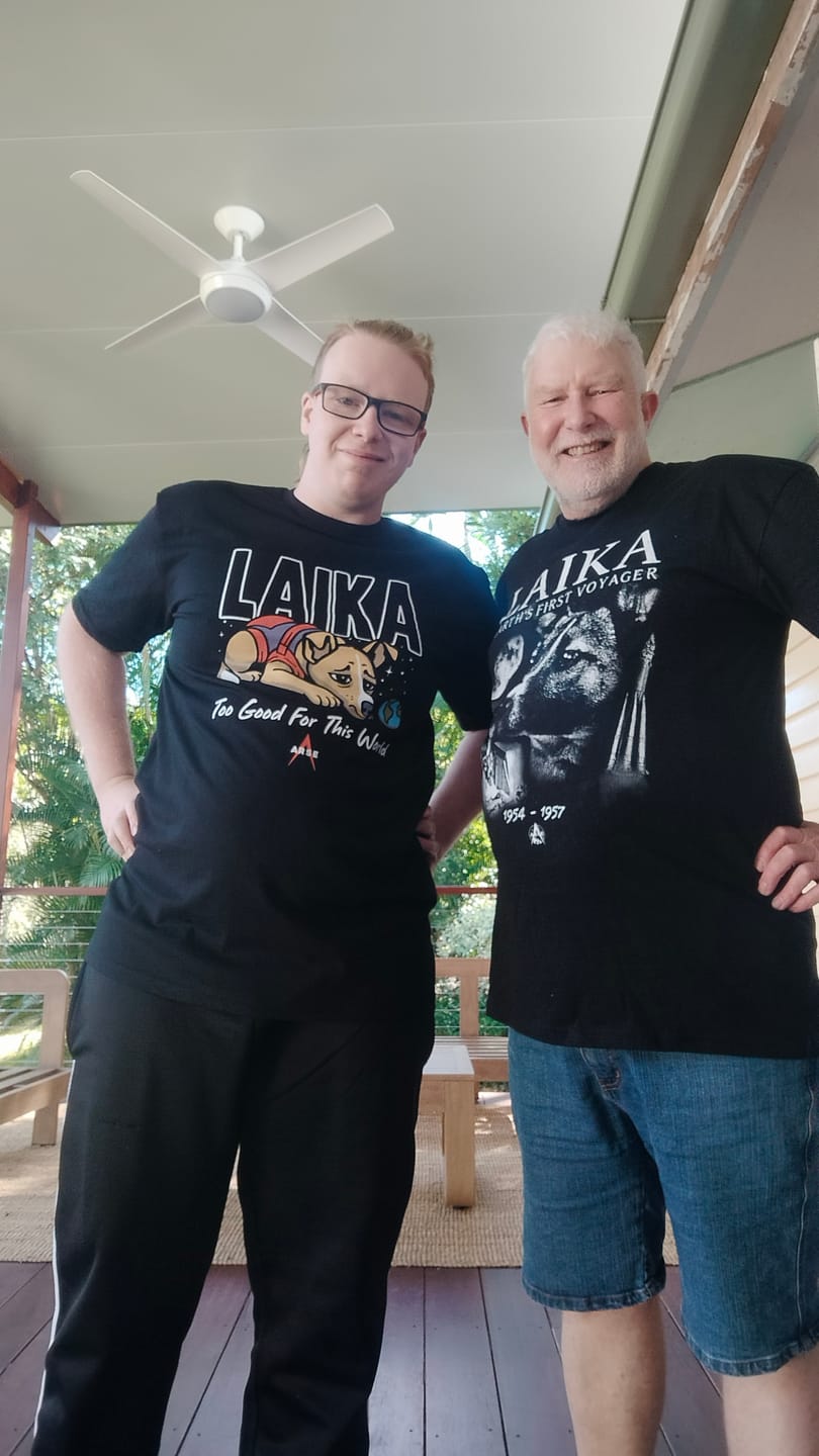 Customer photo review of Earth's First Voyager Tee Black