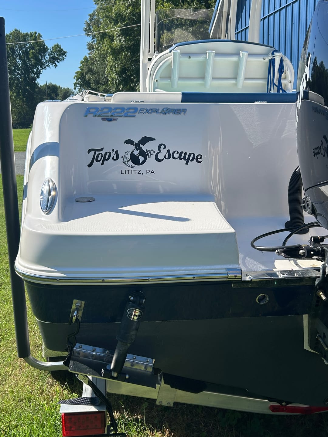 Customer photo review of Boat Logo Decal