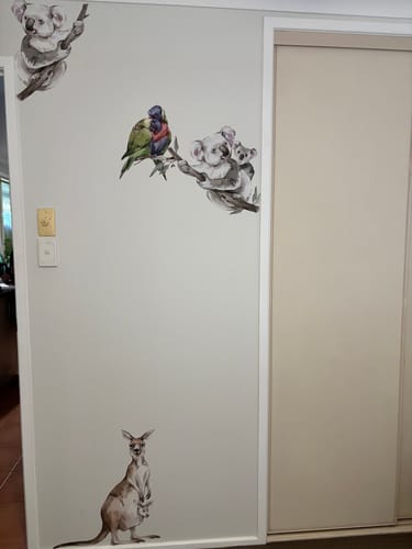 Customer photo review of Australian Animals Wall Stickers - Pick Your Own 7 Animals!
