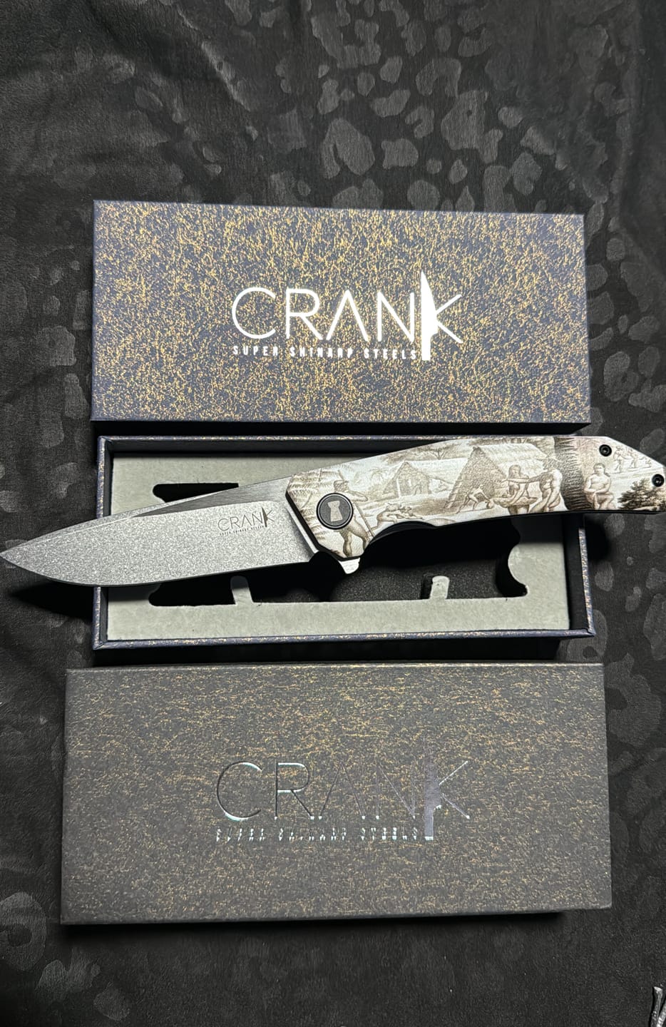 Customer photo review of ANTES NABAHA – Pocket Knife with Ancient Chamorro Artwork | EDC Pocket Knife