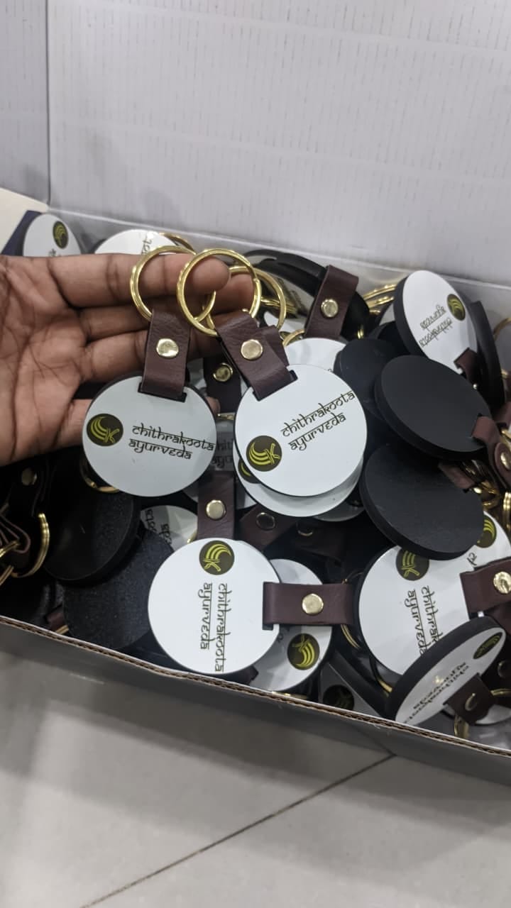 Customer photo review of Customized Premium Belt Keychains | Best for Brand Promotion | PrintMine.in