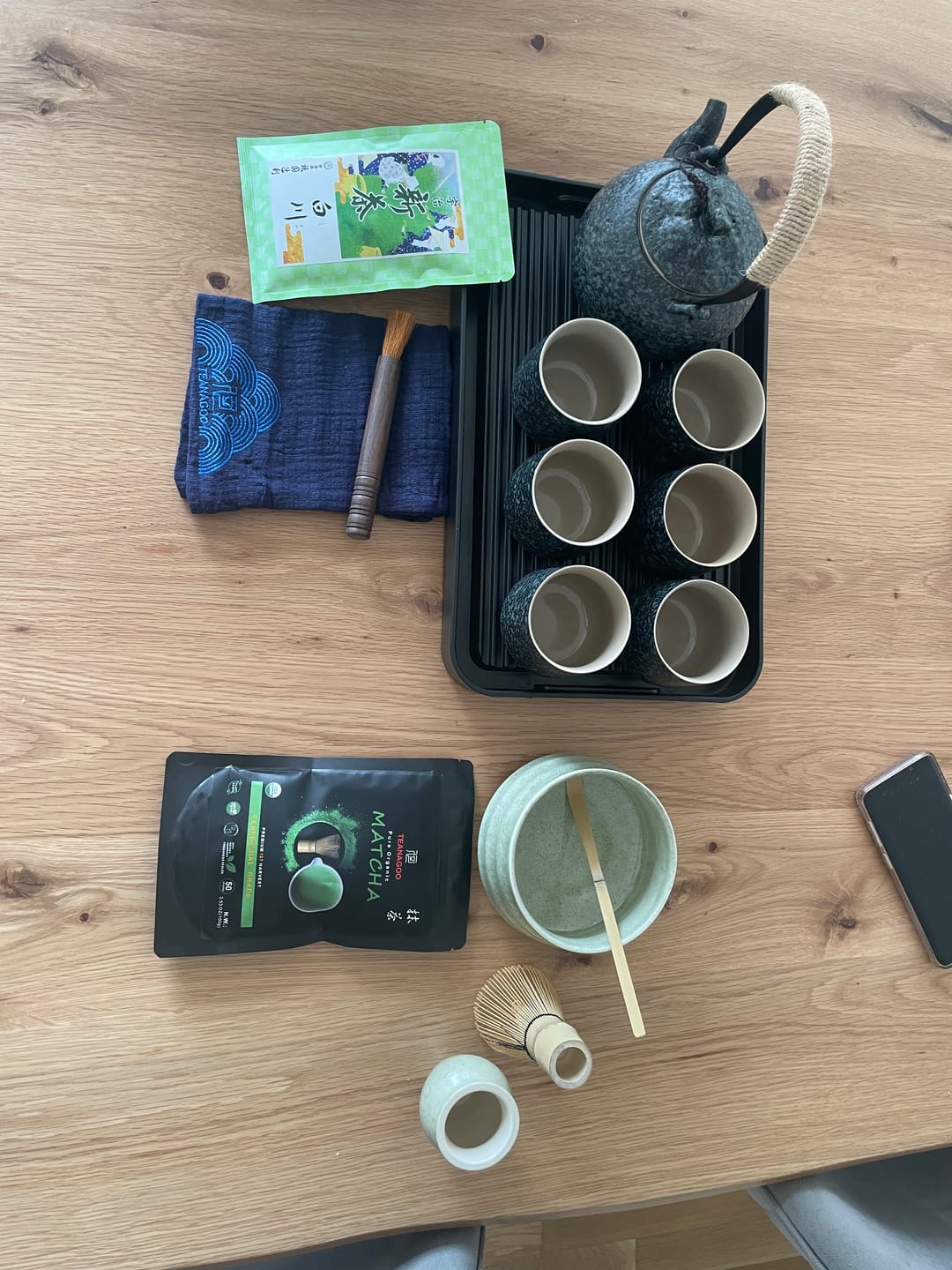 Customer photo review of Complete Japanese Tea Set Home Set Obsidian